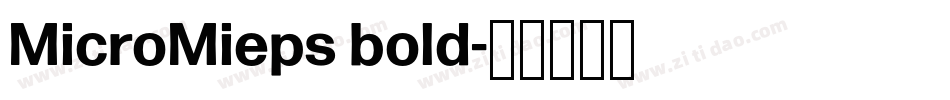 MicroMieps bold字体转换